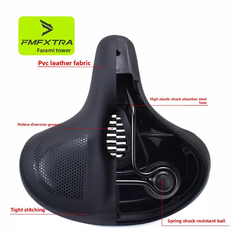 Bicycle Seats for Comfort Men Women Oversized & Extra Soft Padded Bike Seat Cushion Comfortable Large Bike Saddle Mountain